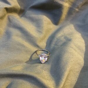 Elegant Silver Heart-Shaped Ring